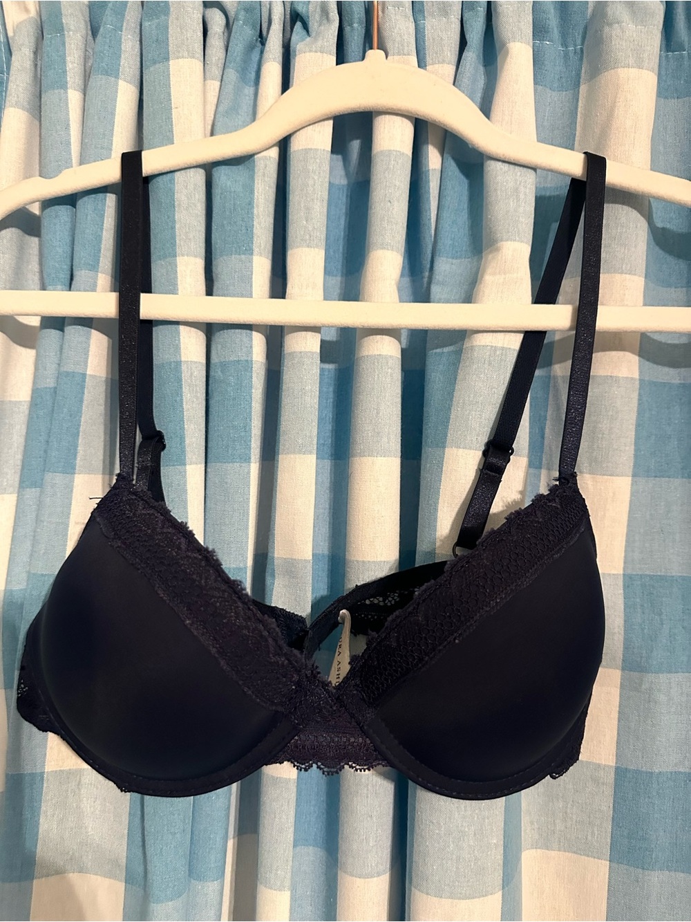 Navy Blue Lace-Trim Underwire Bra - Women Intimates & Sleepwear